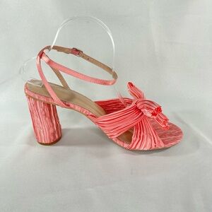 Vetaste Womens Bow Knot Heeled Open Toe Ankle Strap Sandals Pink. Size 1…